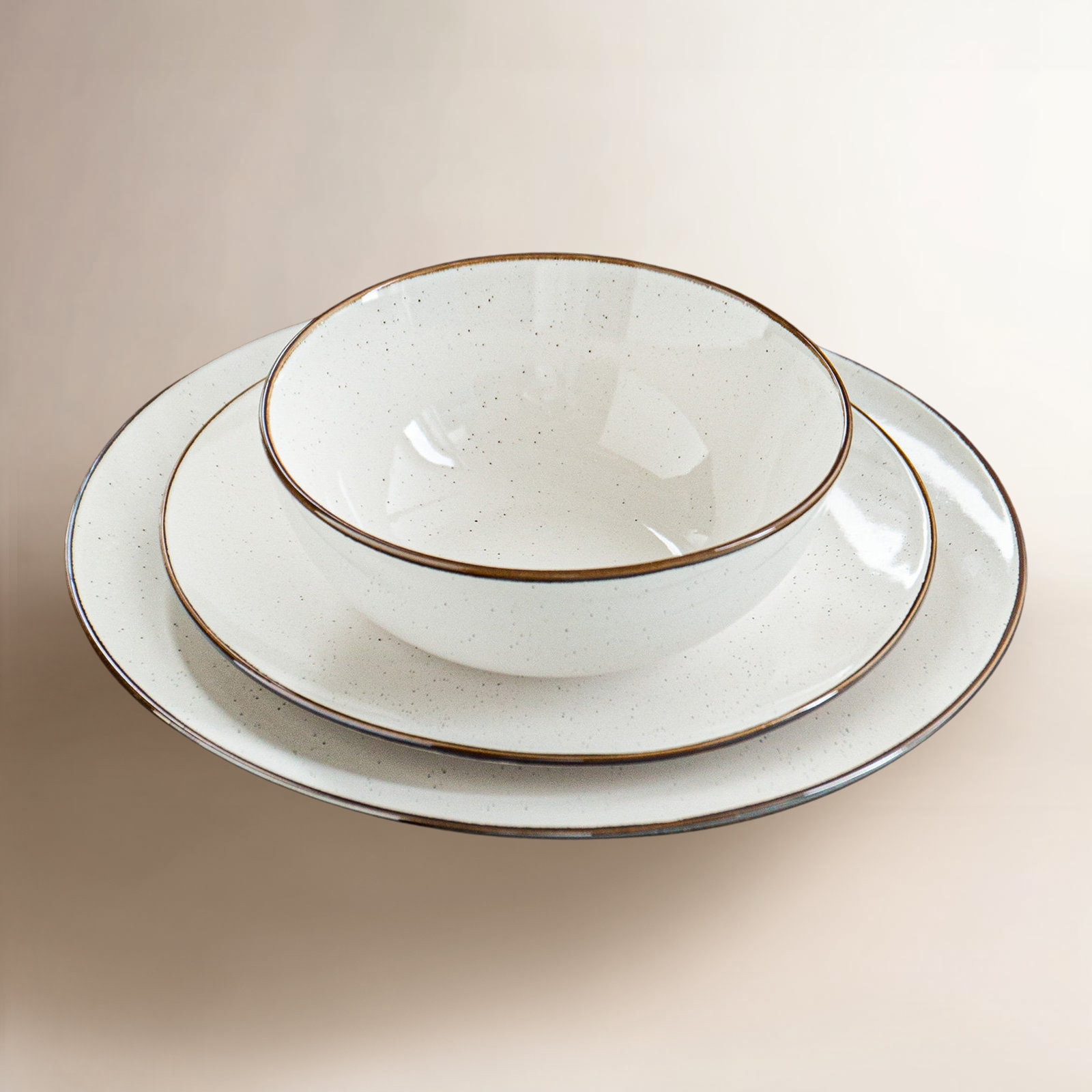 AllModern Sesame 12 Piece Stoneware Dinnerware Set, Service for 4
